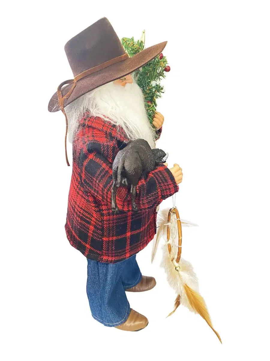 Фигурка Санты 39 см Home on the Range Claus Santa's Workshop — изображение 3 из 3, красный черный