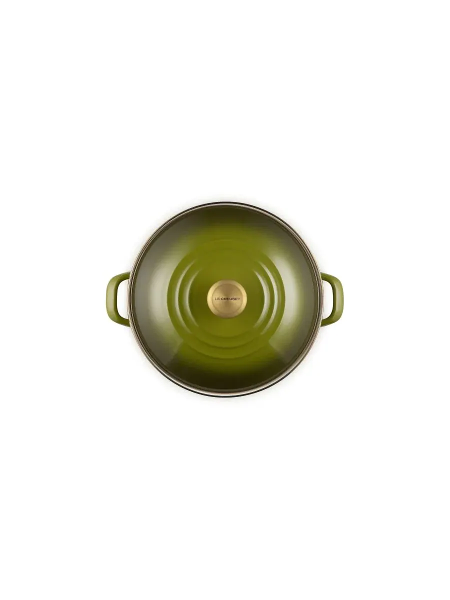 Кастрюля 11,4 л с эмалированным покрытием Classic Round Le Creuset — изображение 4 из 5, оливковый