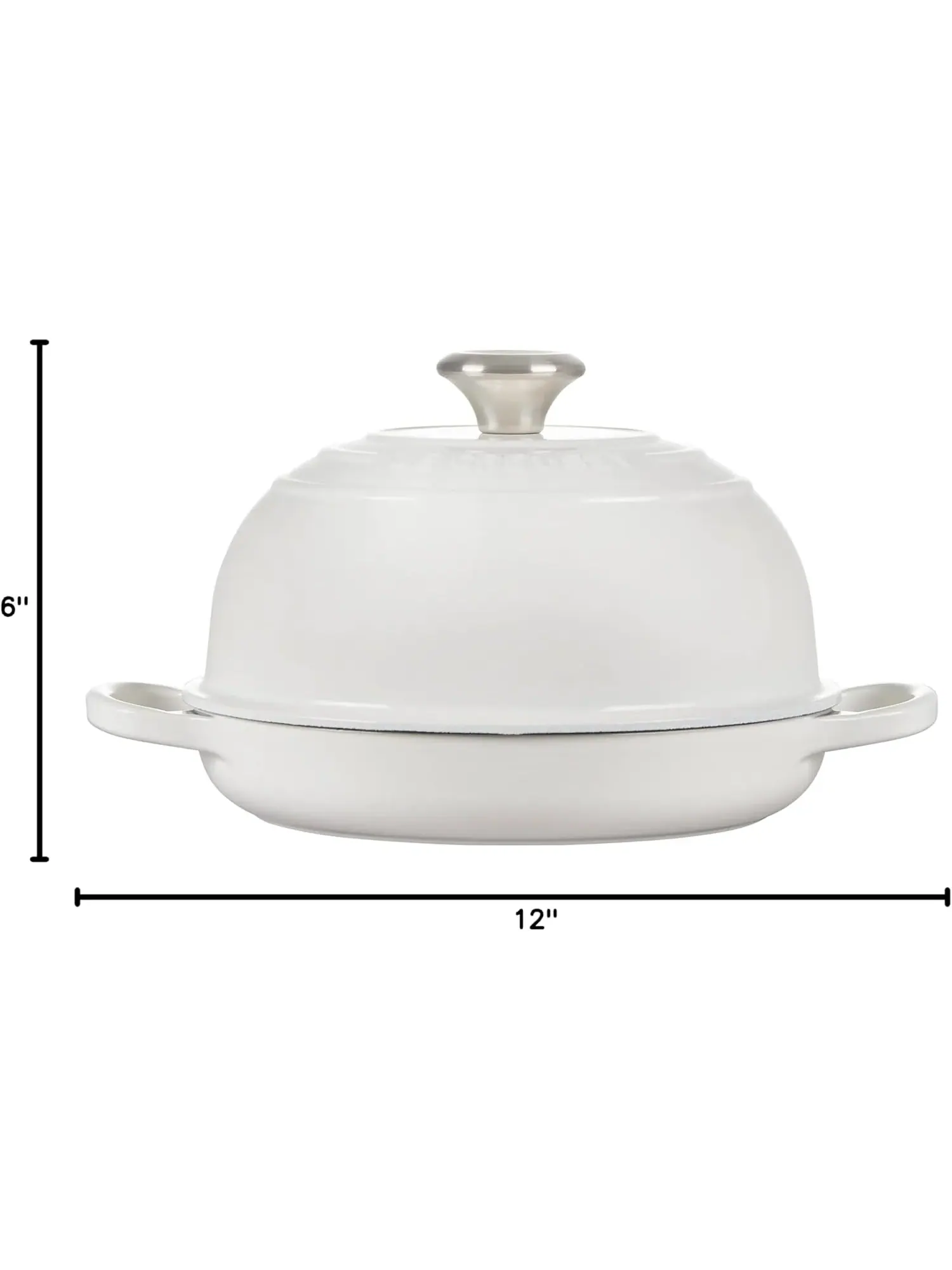 Форма для выпечки Le Creuset Enameled Cast Iron Signature Round Bread Oven, 1,6 л, 24 см — изображение 8 из 8, белый