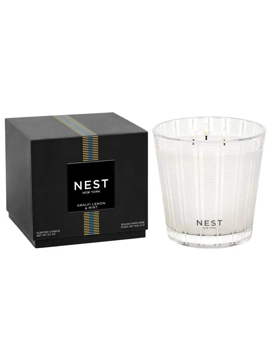 Трехфитильная свеча Amalfi Lemon and Mint, 598 г Nest New York — мульти