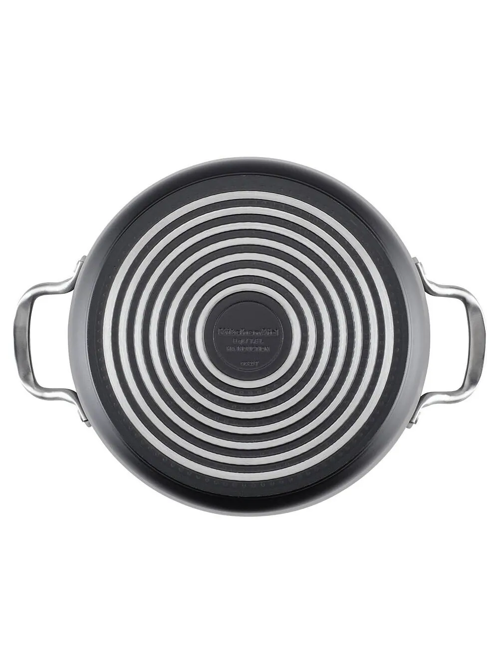 Кастрюля KitchenAid Hard-Anodized Induction, 7,6 л — изображение 5 из 5, черный