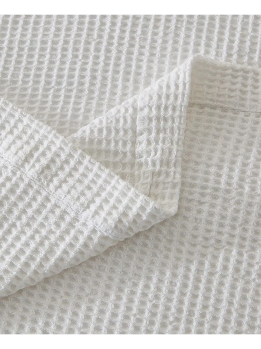 Хлопковое одеяло с вафельным плетением Linery & Co, White, Full/Queen — изображение 5 из 6, белый