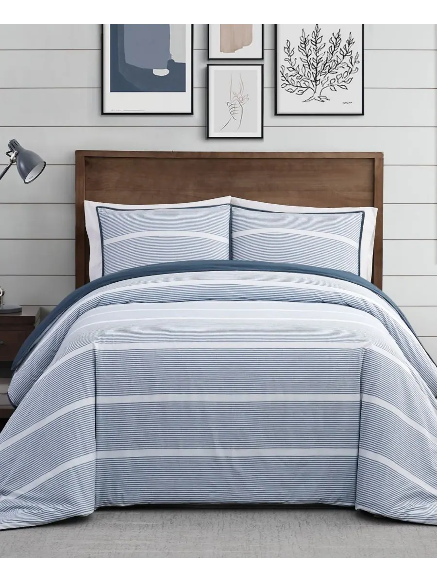 Комплект из 3 пододеяльников niari yarn dye stripe, размер king Brooklyn Loom