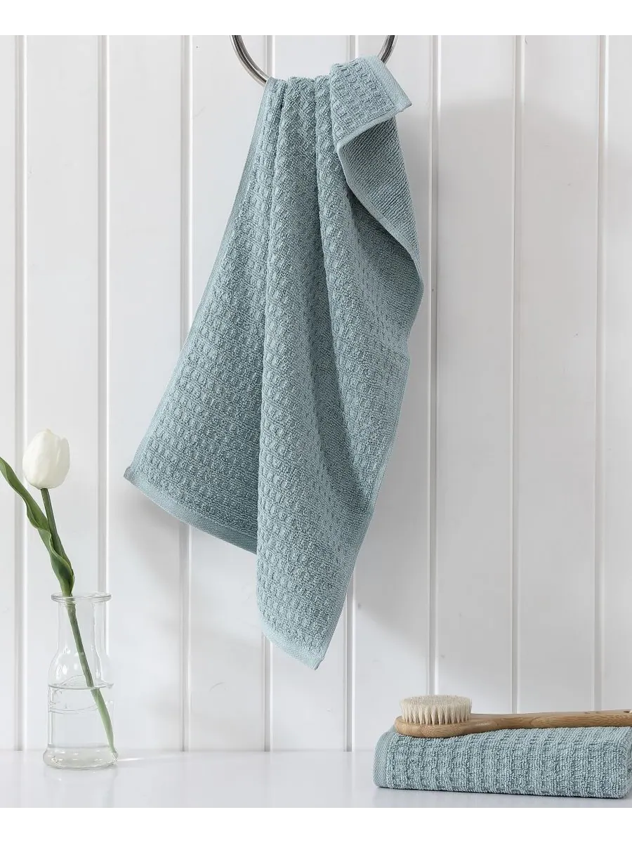 Набор из двух махровых хлопковых полотенец для рук Northern Pacific Tommy Bahama Home — изображение 3 из 6, синий