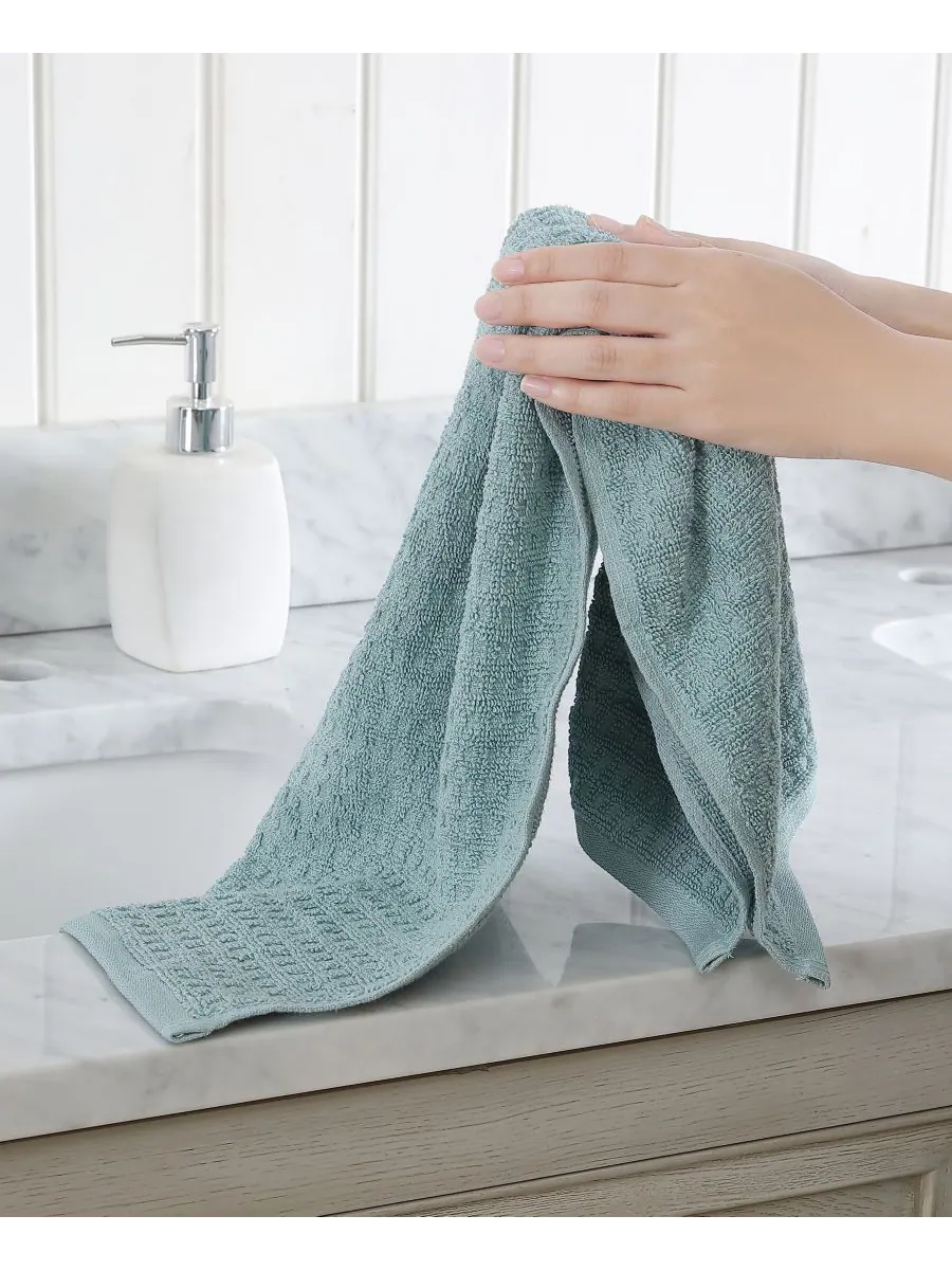 Набор из двух махровых хлопковых полотенец для рук Northern Pacific Tommy Bahama Home — изображение 6 из 6, синий