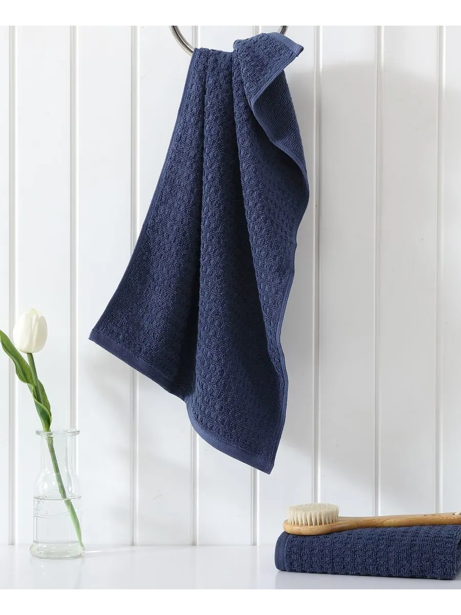 Набор из двух махровых хлопковых полотенец для рук Northern Pacific Tommy Bahama Home — изображение 3 из 6, синий