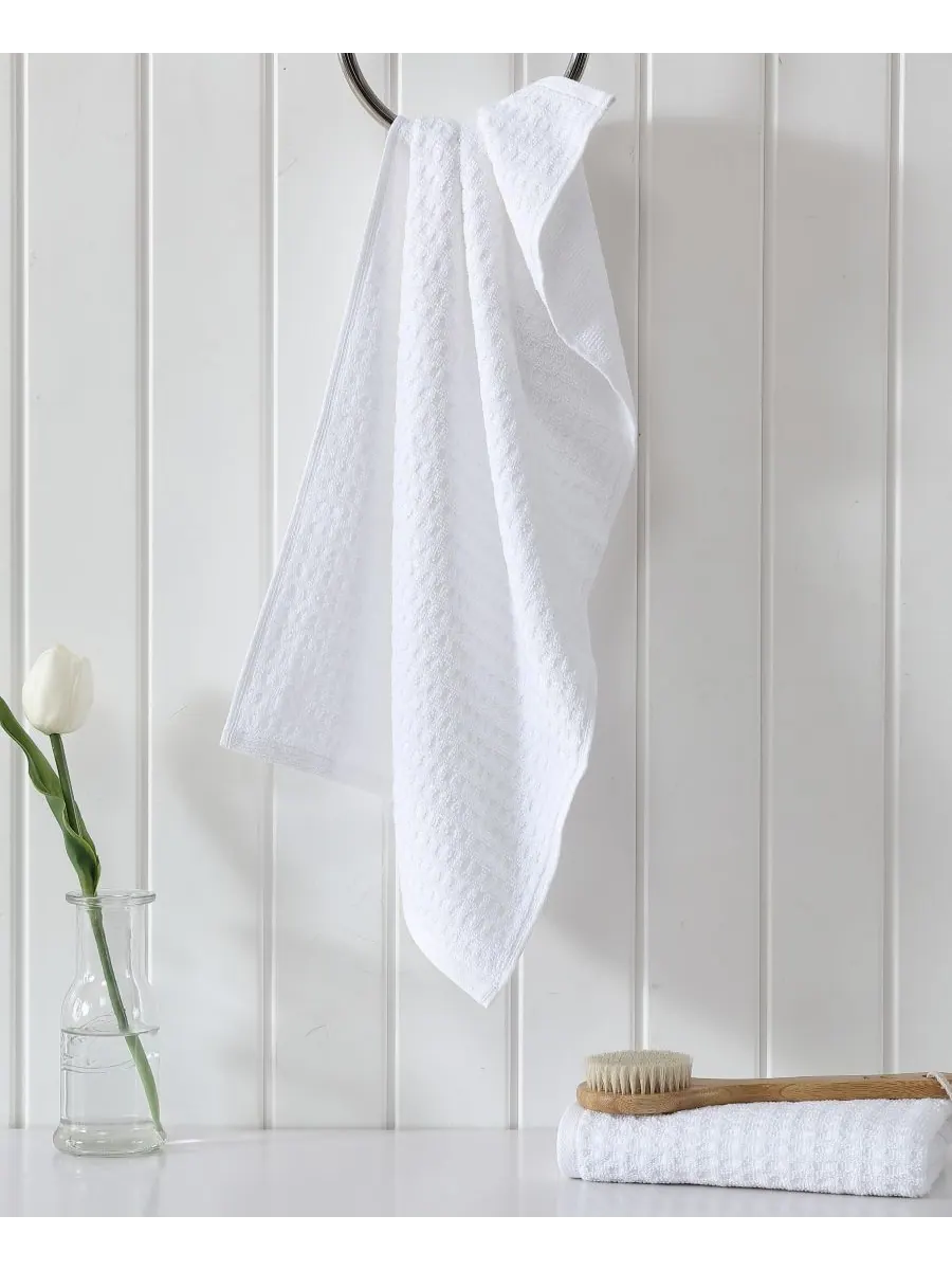 Набор из двух махровых хлопковых полотенец для рук Northern Pacific Tommy Bahama Home — изображение 3 из 6, белый