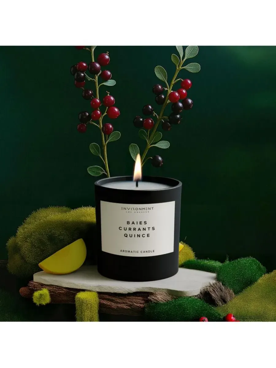 Ароматическая свеча 8 унций с запахом ягод, 240 мл ENVIRONMENT — изображение 2 из 3, нет цвета