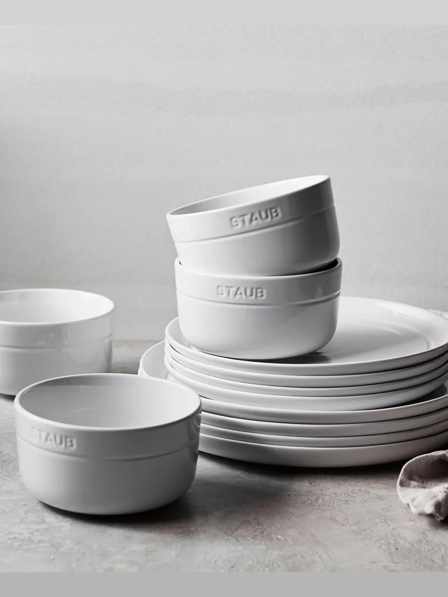 Столовый сервиз Staub Ceramic, 12 предметов — изображение 2 из 7, белый
