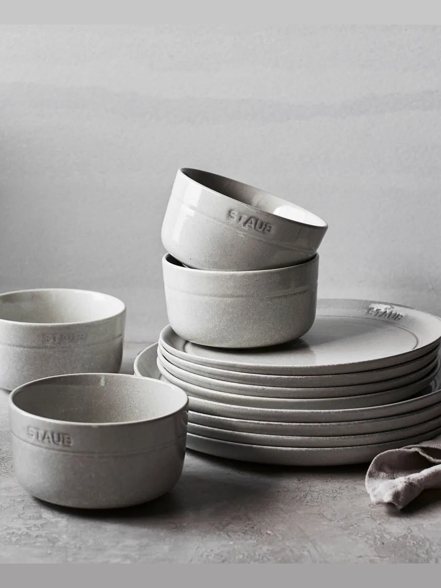 Столовый сервиз Staub Ceramic, 12 предметов — изображение 5 из 7, белый