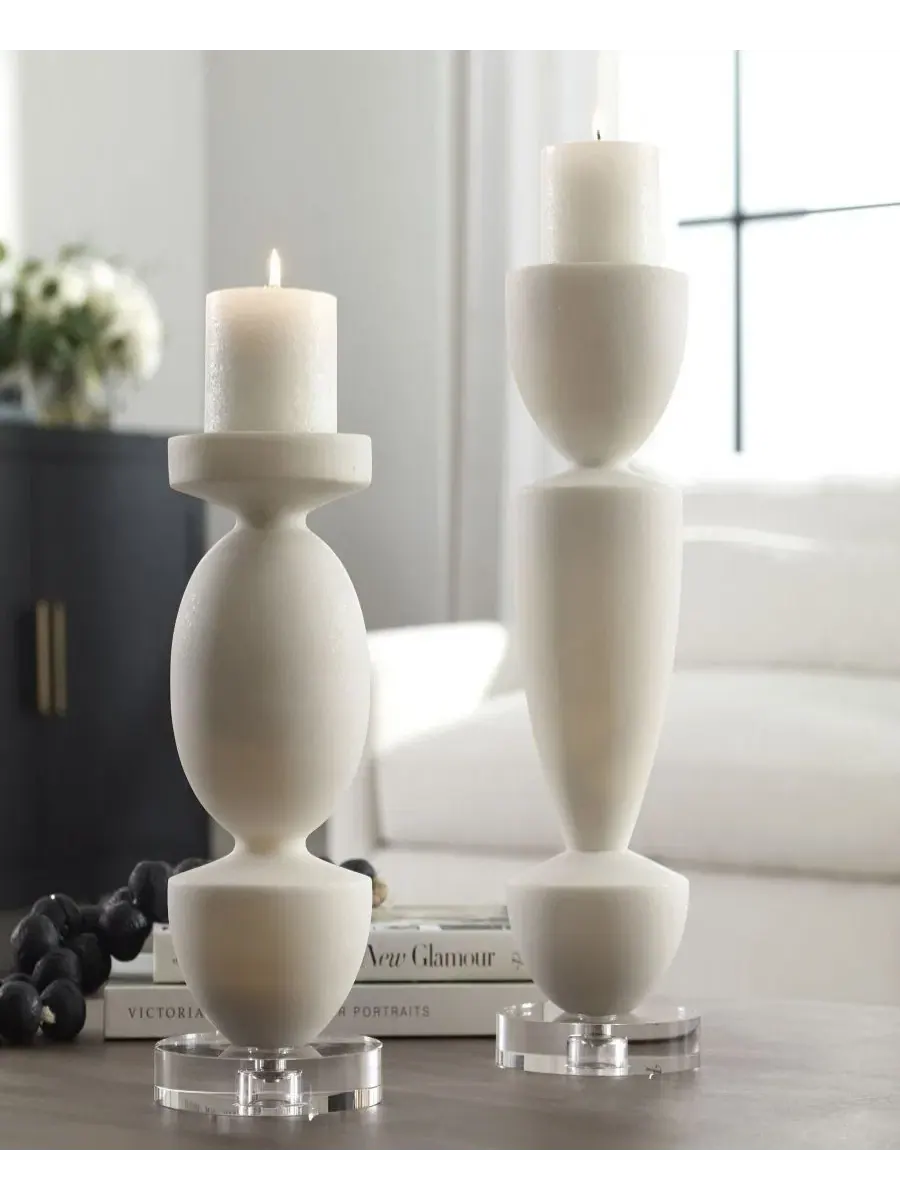 Подсвечники Lido, набор из 2 штук Uttermost — изображение 3 из 3, белый