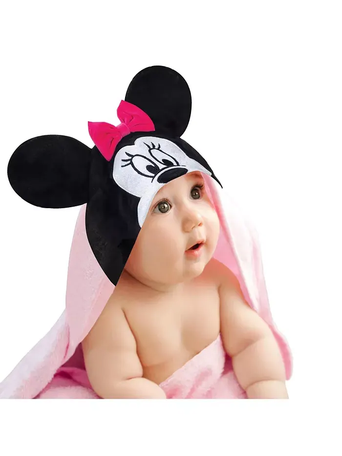 Детское банное полотенце с капюшоном Lambs & Ivy Disney Baby Minnie Mouse хлопковое