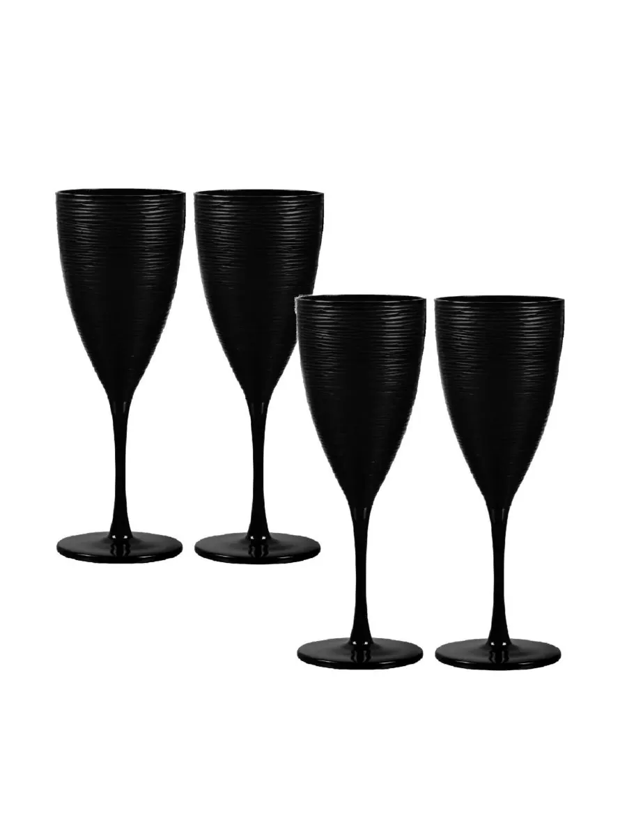 Набор из 4 бокалов для вина Artisan объемом 355 мл Qualia Glass — черный