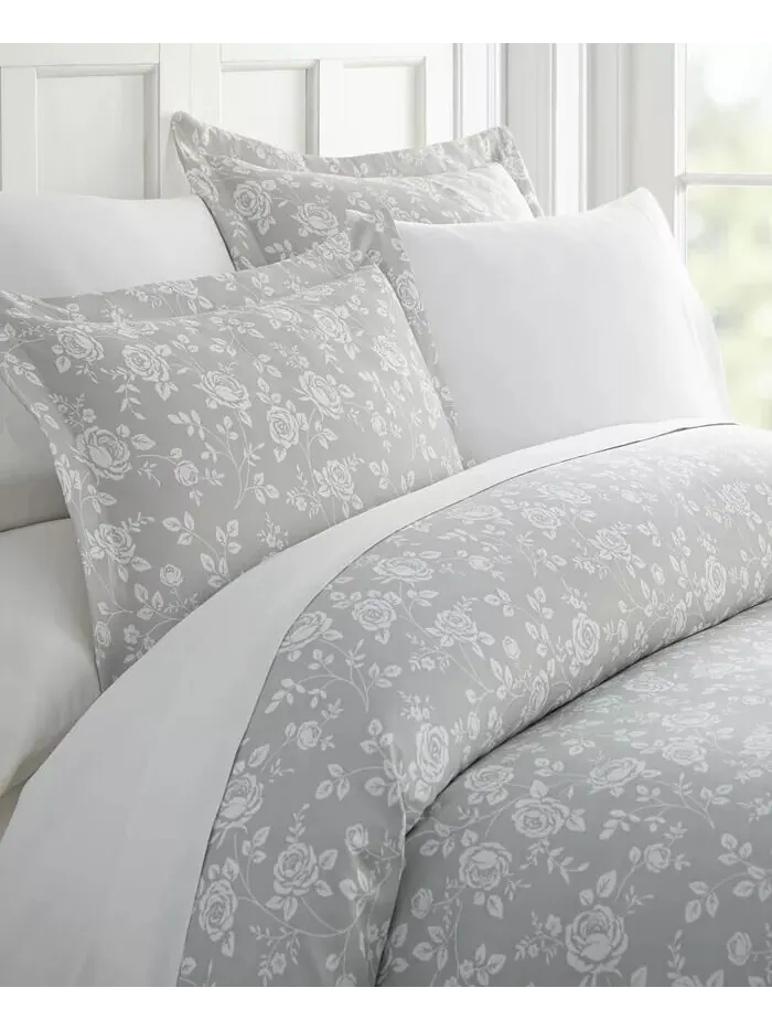 Комплект пододеяльников Lucid Dreams с рисунком от The Home Collection ienjoy Home — изображение 1 из 9, серый
