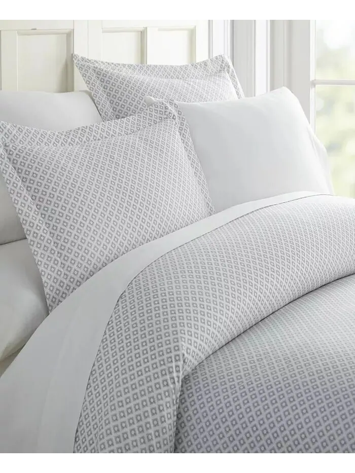 Комплект пододеяльников Lucid Dreams с рисунком от The Home Collection ienjoy Home — изображение 1 из 9, серый