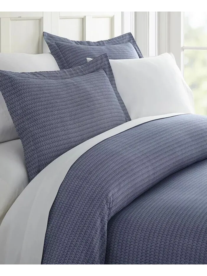 Комплект пододеяльников Lucid Dreams с рисунком от The Home Collection ienjoy Home — изображение 1 из 8, темно-синий