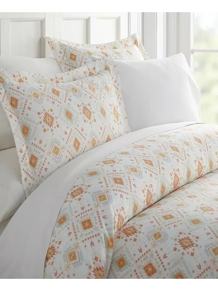 Комплект пододеяльников Lucid Dreams с рисунком от The Home Collection ienjoy Home — изображение 1 из 8, оранжевый/коралловый