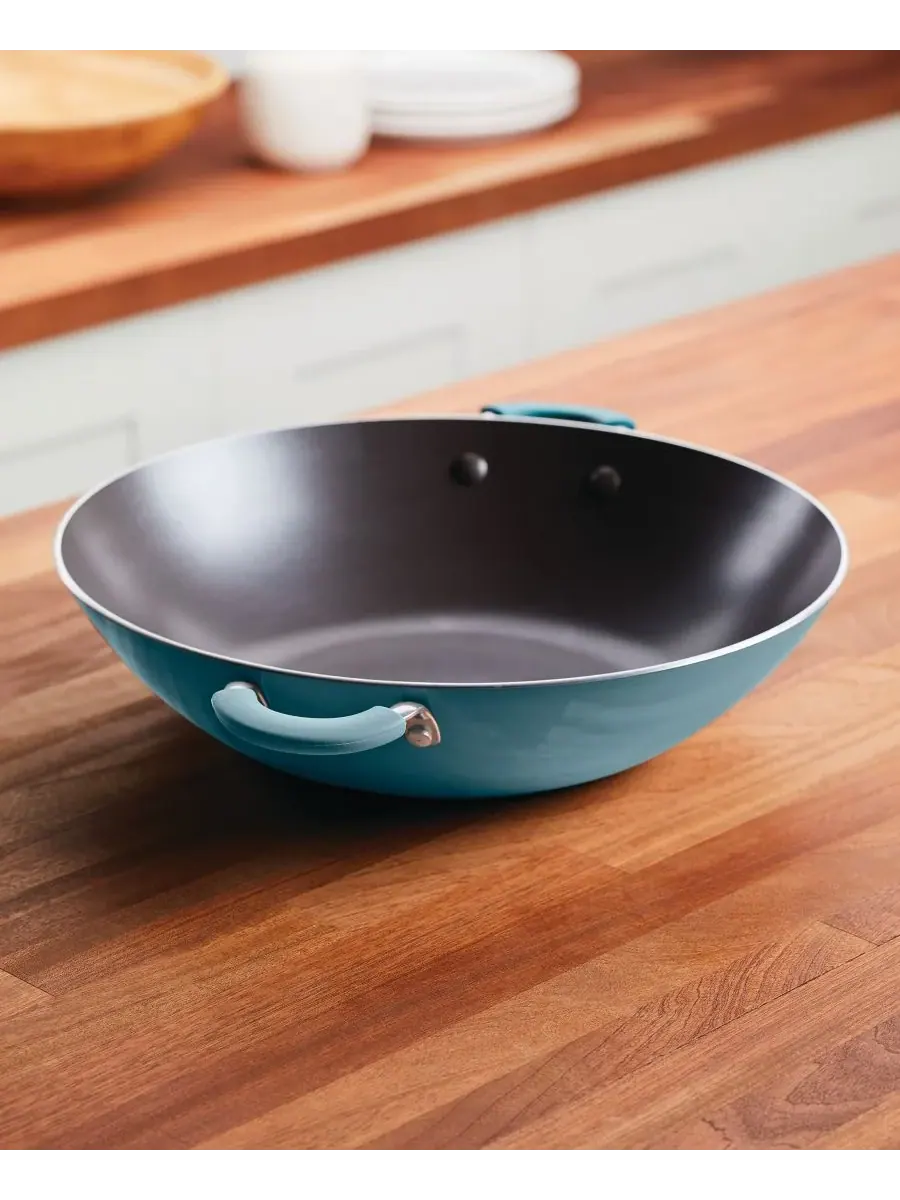 Вок Cook + Create с антипригарным покрытием, 36 см Rachael Ray — изображение 4 из 6, синий