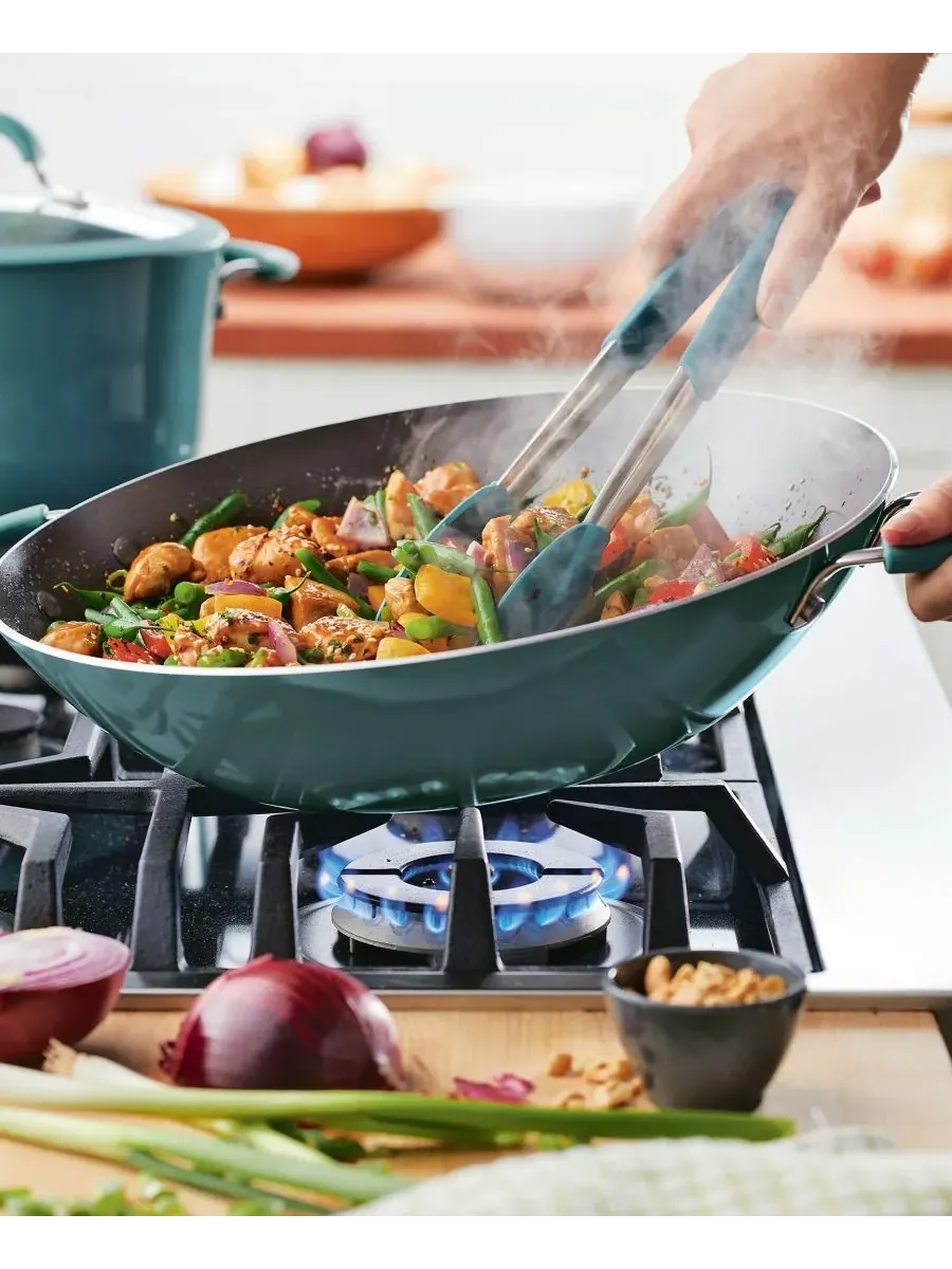 Вок Cook + Create с антипригарным покрытием, 36 см Rachael Ray — изображение 6 из 6, синий