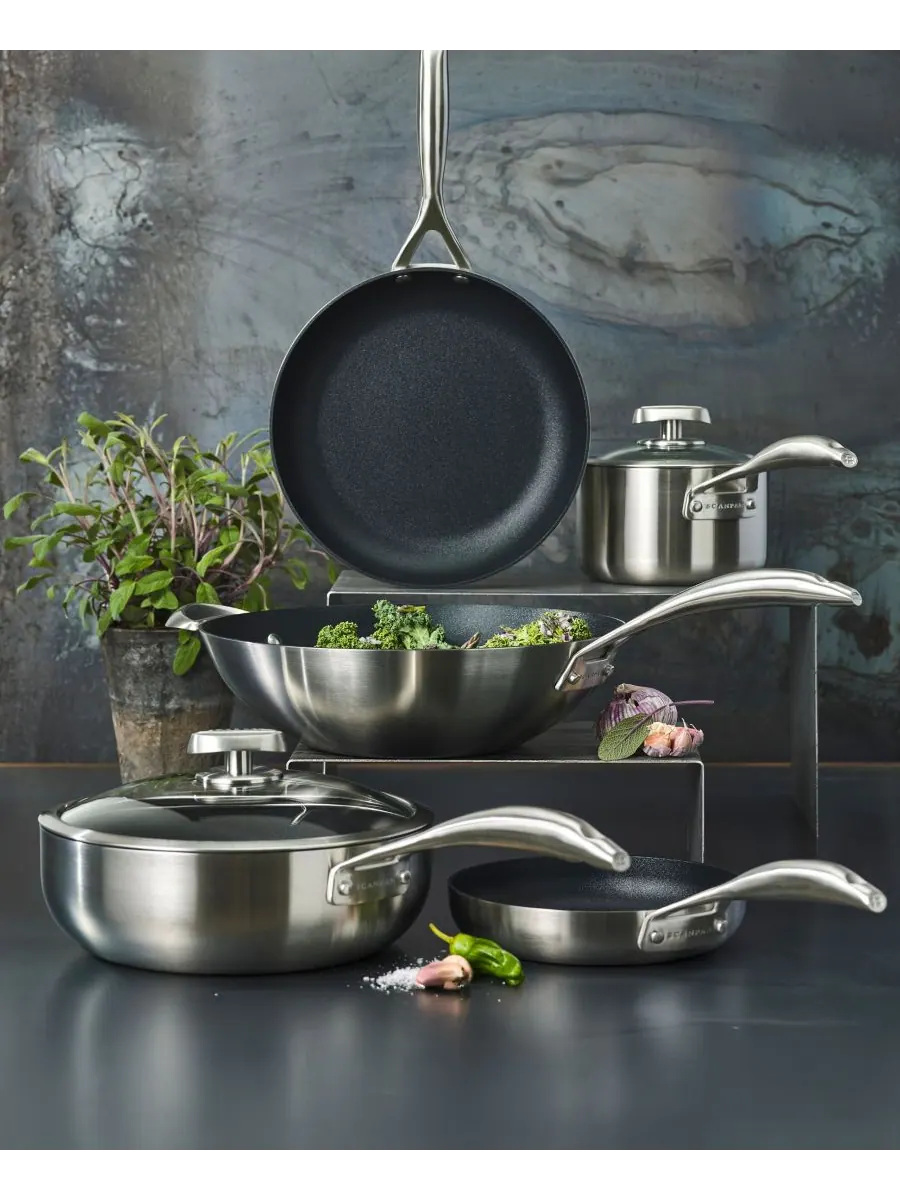Алюминиевая кастрюля с крышкой объемом 2 кварты (около 9,8 л) SCANPAN — изображение 3 из 3, серебряный