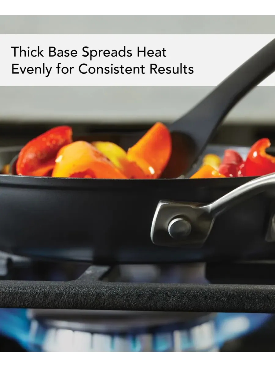 Набор сковород KitchenAid Hard-Anodized Induction Nonstick, 2 предмета, 20/25 см — изображение 10 из 10, черный