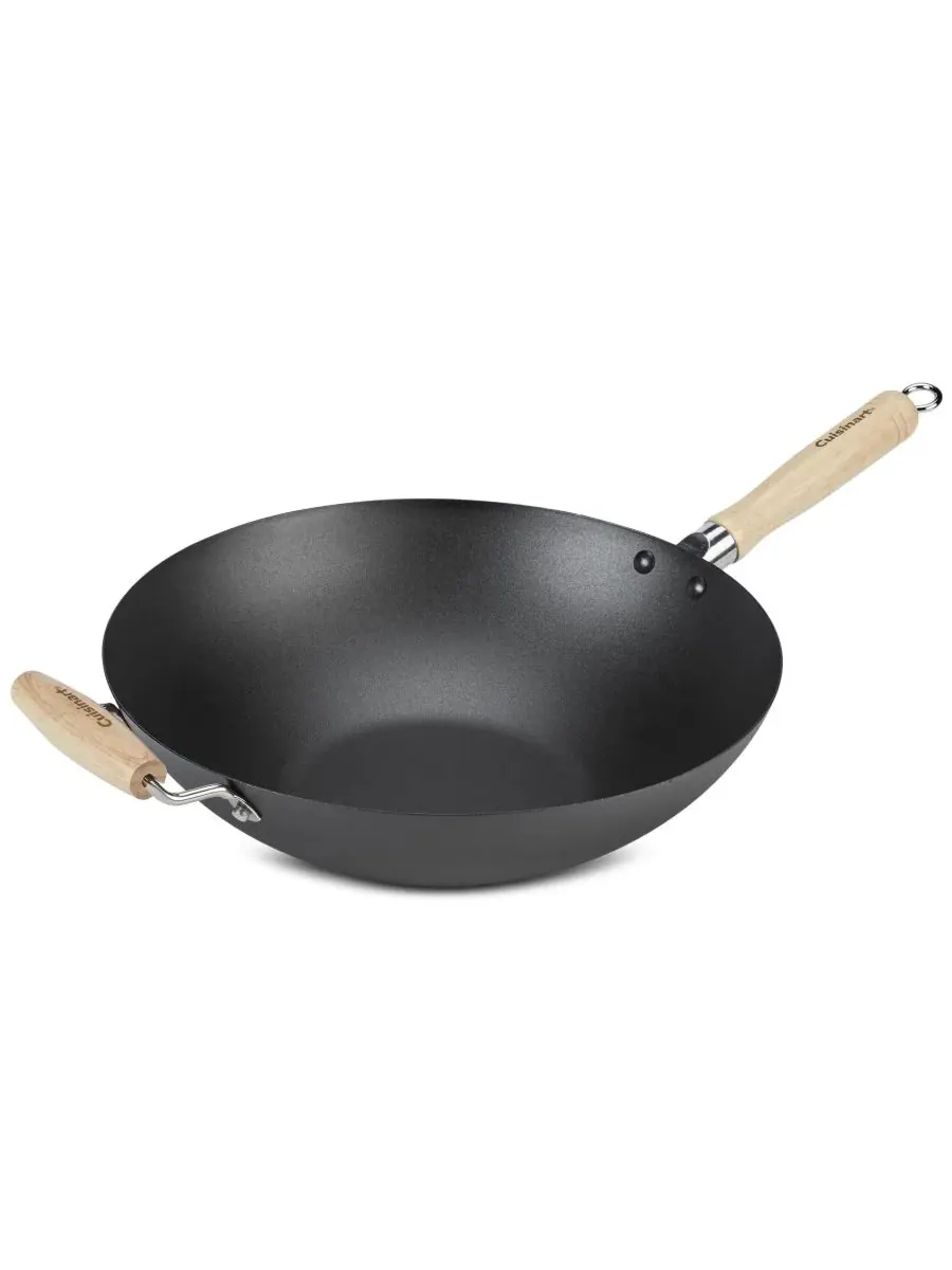 Вок из углеродистой стали 36 см с дополнительной ручкой Cuisinart