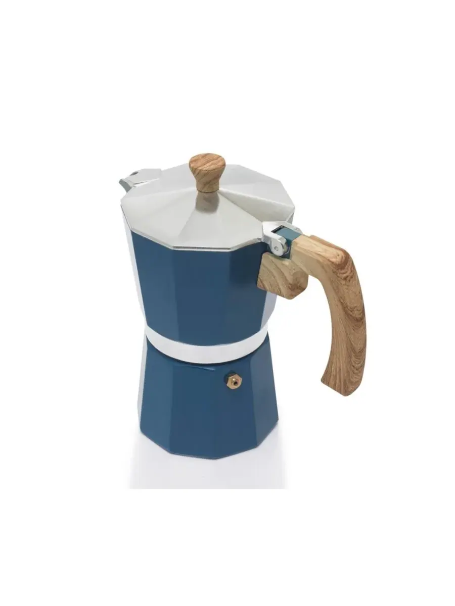 Алюминиевая кофеварка для эспрессо на 6 чашек Sedona Kitchen — изображение 2 из 10, синий