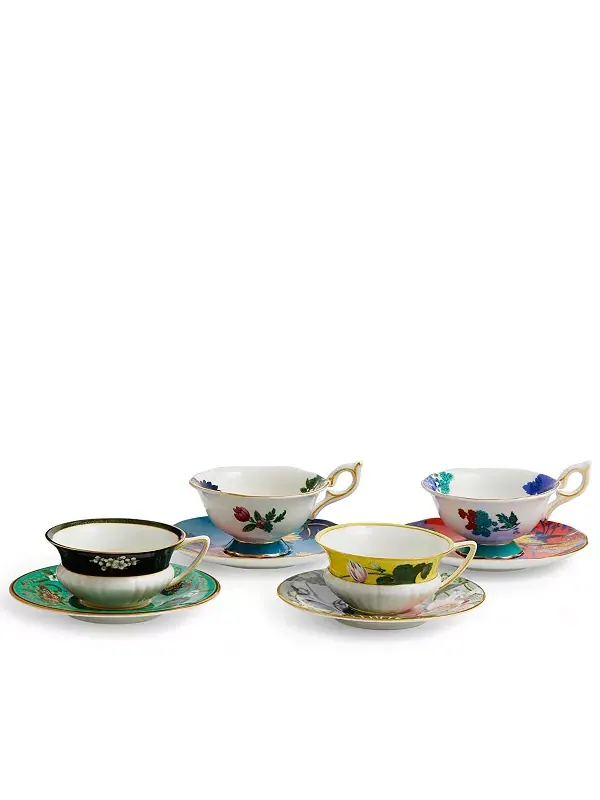 Чайная чашка с блюдцем Wonderlust, набор из 4 шт. Wedgwood — мульти