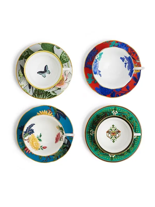 Чайная чашка с блюдцем Wonderlust, набор из 4 шт. Wedgwood — изображение 2 из 2, мульти