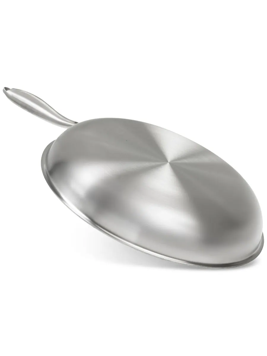 Сковорода Glidesteel 12 дюймов из нержавеющей стали с антипригарным покрытием Sedona Kitchen — изображение 3 из 3, серебряный
