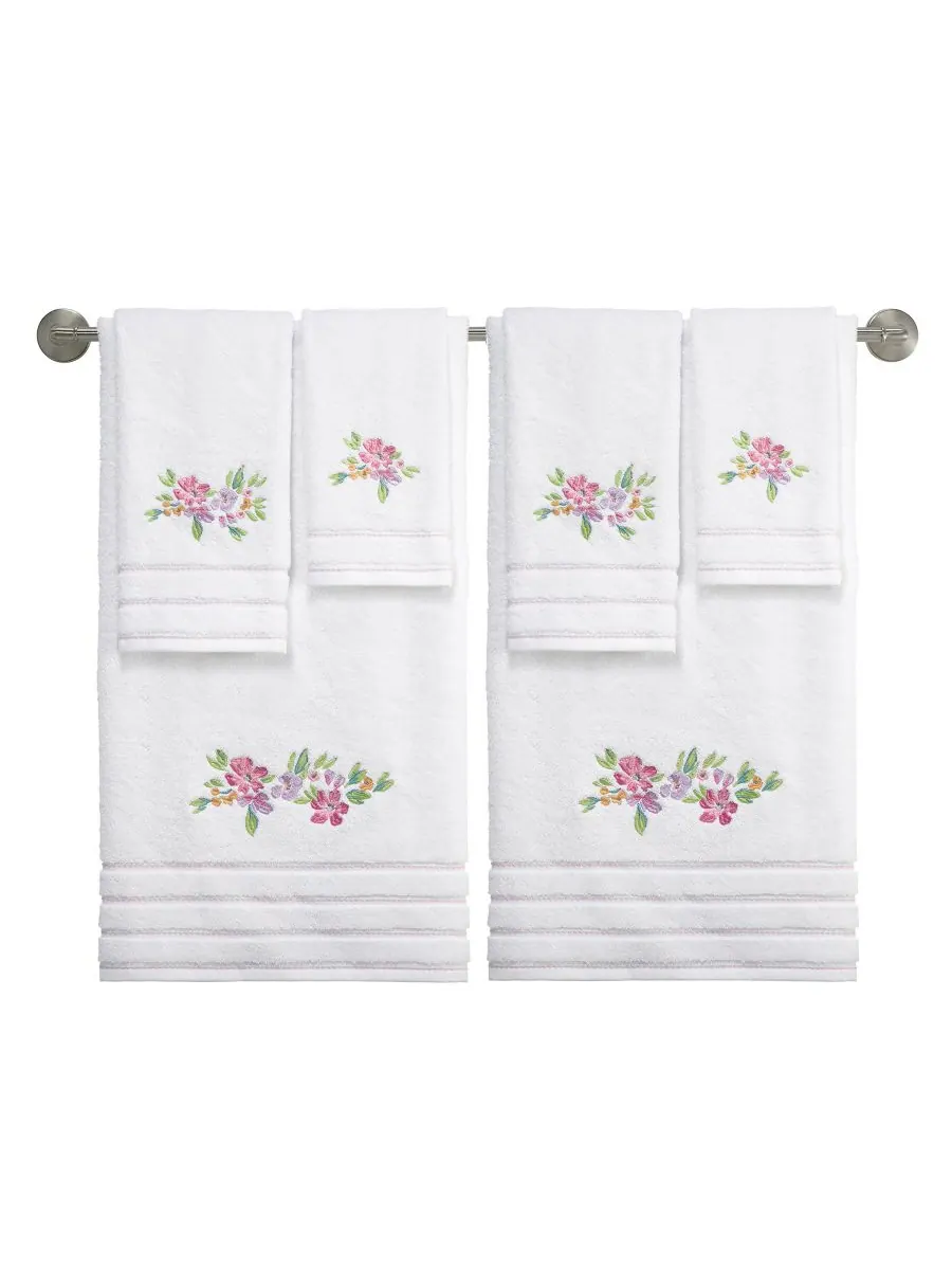 Набор из 2 полотенец для рук Catalina, 11 x 18 дюймов IZOD, White, Fingertip Towels — изображение 4 из 4, белый
