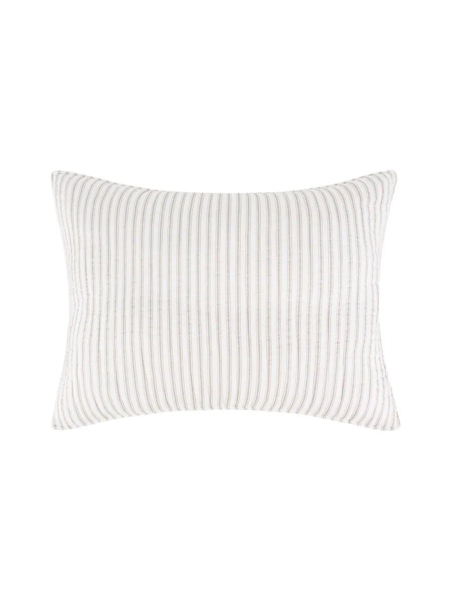 Двустороннее одеяло Tobago Stripe, 3 предмета, размер Full/Queen Levtex — изображение 5 из 6, тауп