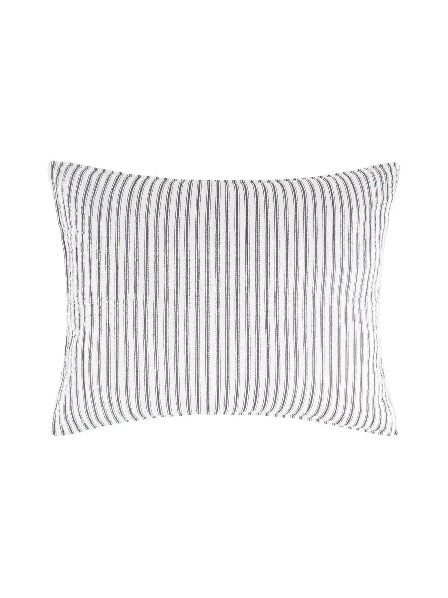 Двустороннее одеяло Tobago Stripe, 3 предмета, размер Full/Queen Levtex — изображение 5 из 6, черный