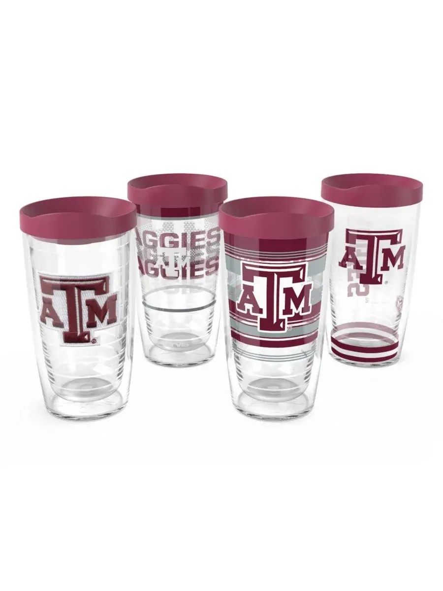 Набор из 4 стаканов Tervis Texas A&M Aggies 16 oz — мульти