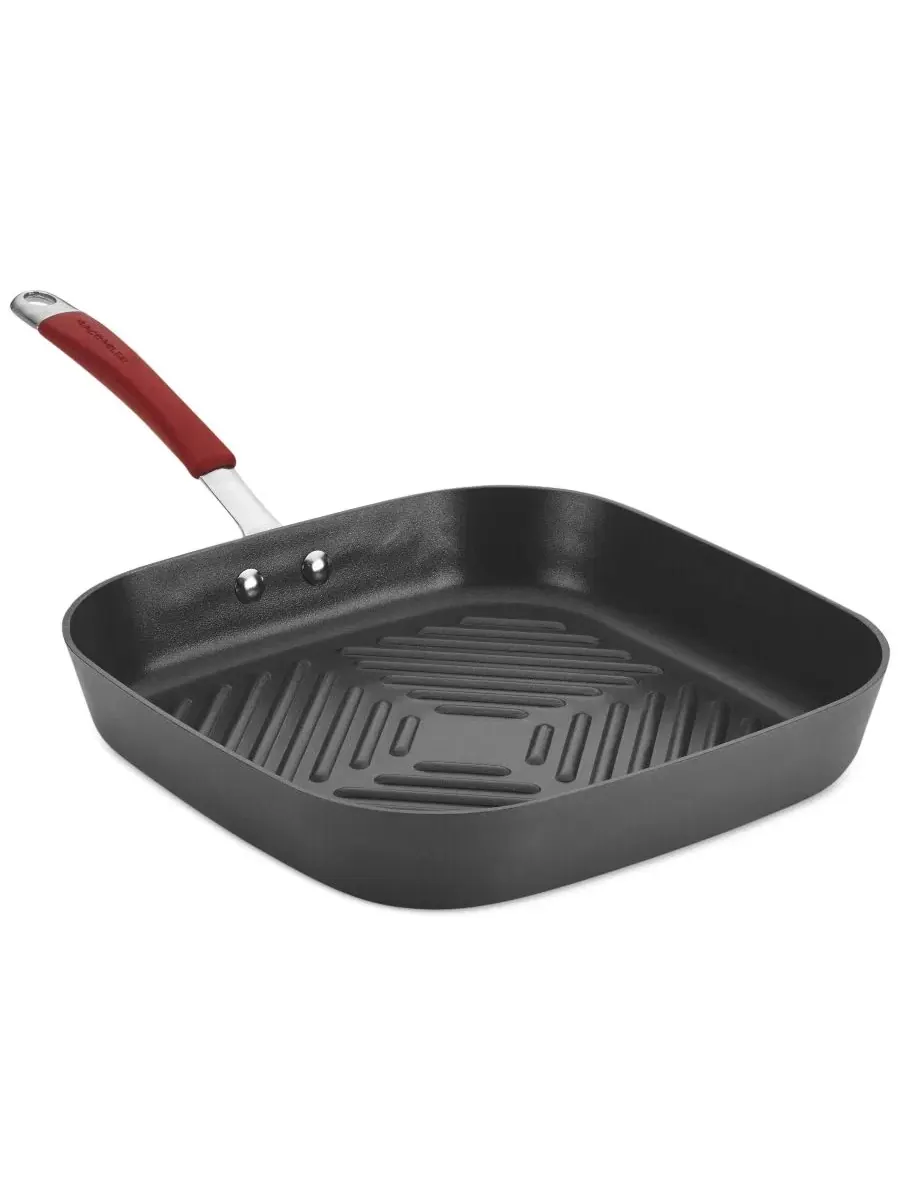 Глубокая квадратная сковорода-гриль Cucina с твердым анодированным покрытием, 28 см Rachael Ray