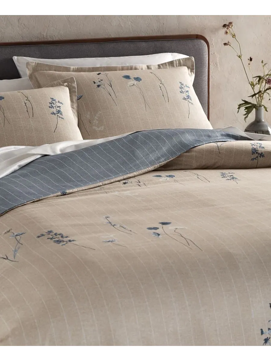 Пододеяльник из хлопкового сатина Azure Mist, Full/Queen Boss Home — изображение 2 из 6, синий