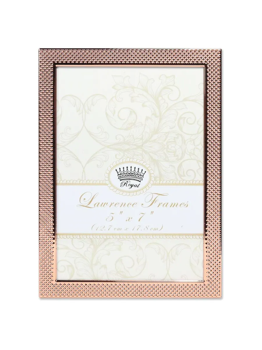 Lawrence Frames Фоторамка медного цвета с узором в виде мелких точек, цвет олененок - 5 x 7 дюймов