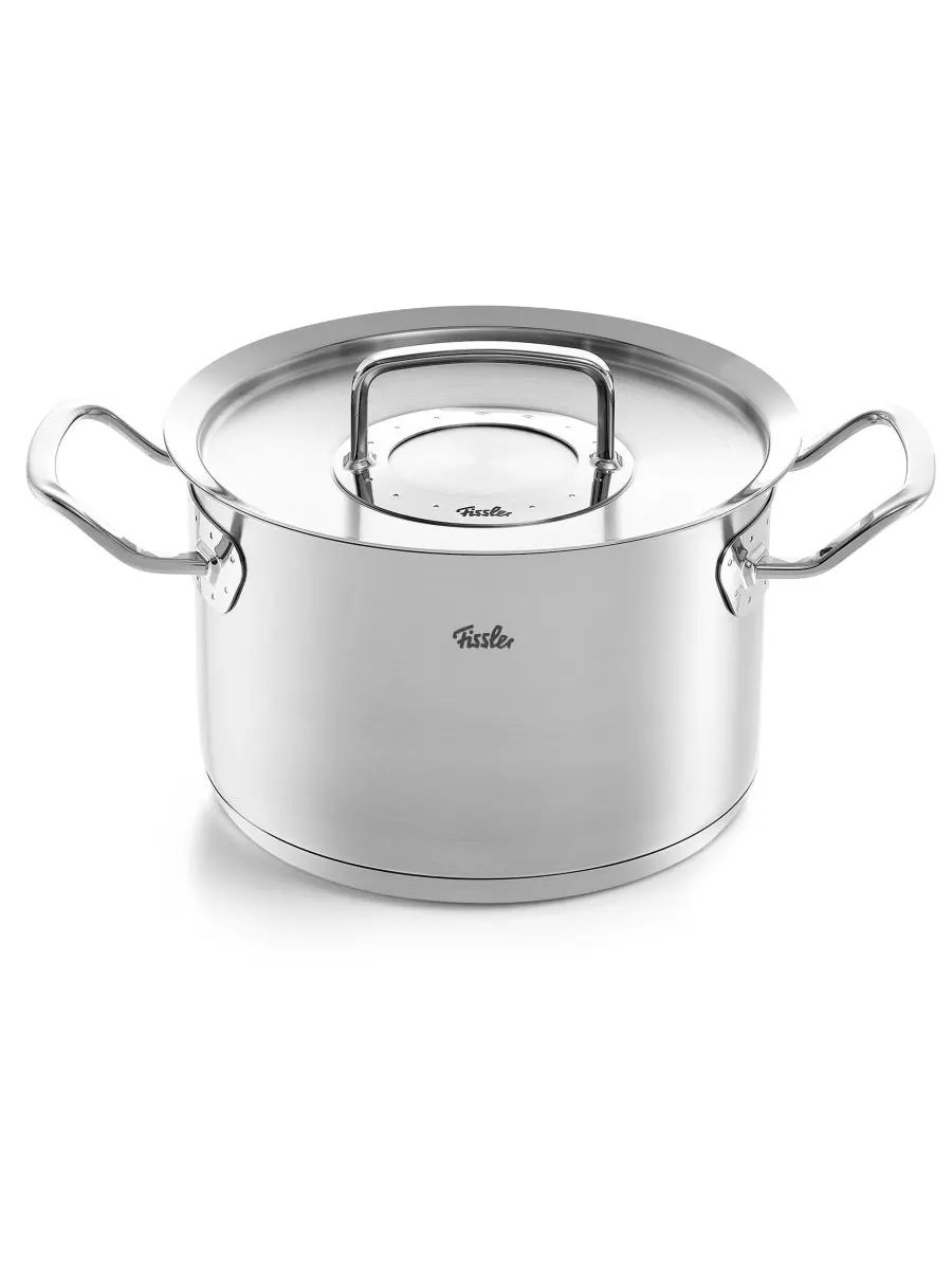 Кастрюля Original-Profi из нержавеющей стали объемом 4,2 кварты с крышкой Fissler,