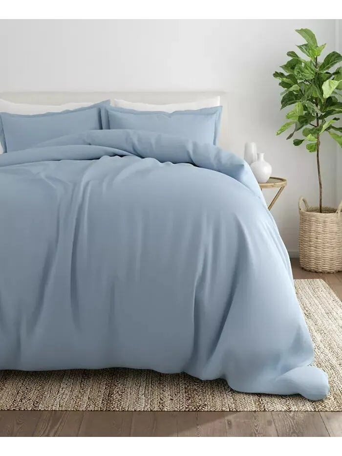 Комплект однотонных пододеяльников с двойной щеткой ienjoy Home