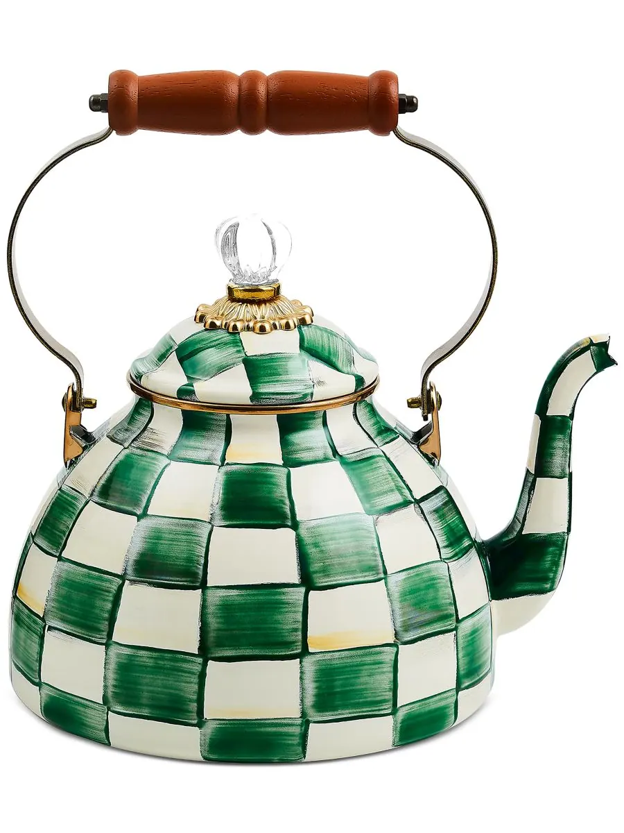 MacKenzie-Childs Чайник Emerald Check объемом 3 кварты