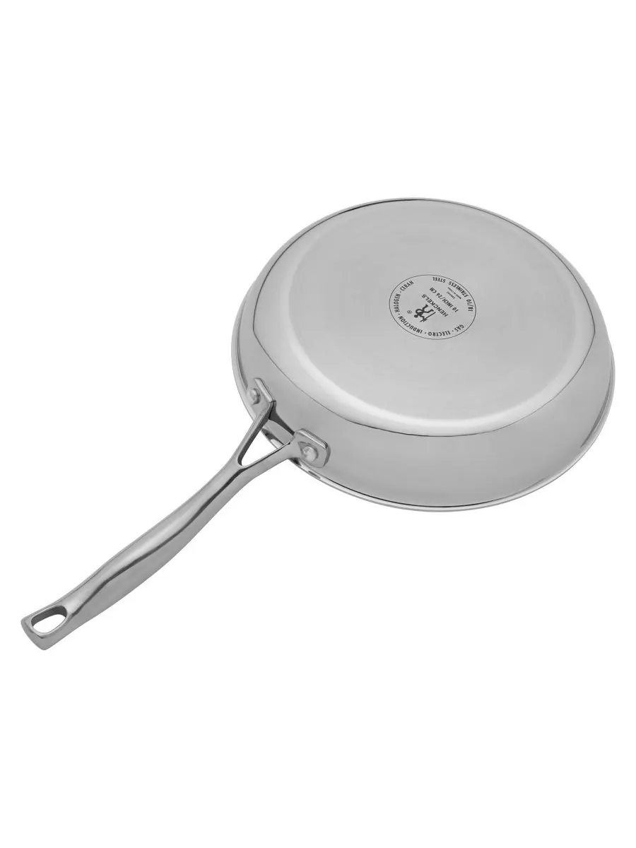 J.A. Henckels Сковорода HENCKELS Clad H3 из нержавеющей стали, 10 дюймов, с крышкой — изображение 4 из 7, серебристый