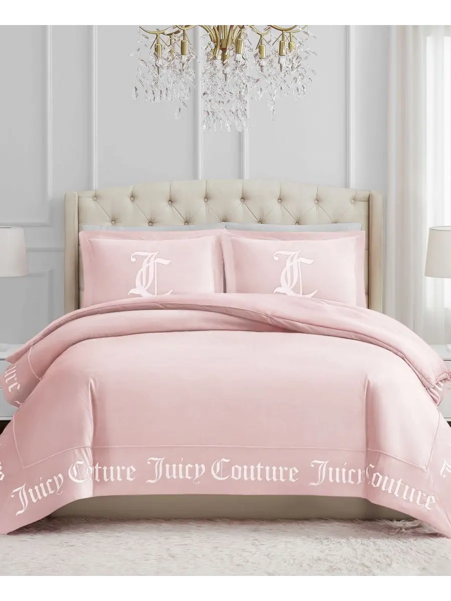 Двустороннее бархатное одеяло, размер Twin/Twin XL Juicy Couture