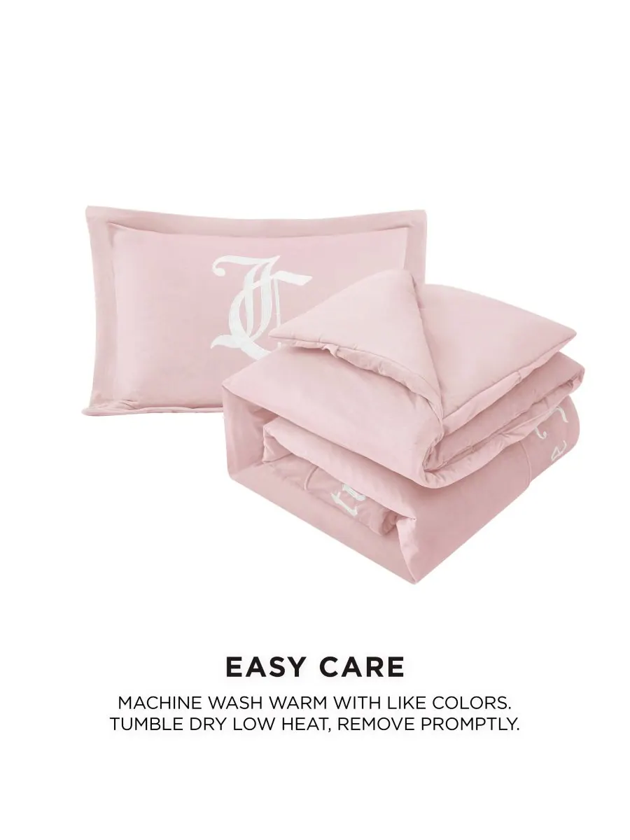 Двустороннее бархатное одеяло, размер Twin/Twin XL Juicy Couture — изображение 2 из 7, бежевый