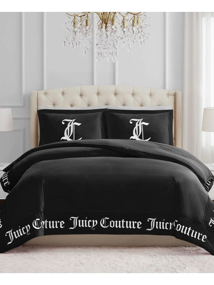 Двустороннее бархатное одеяло, размер Twin/Twin XL Juicy Couture