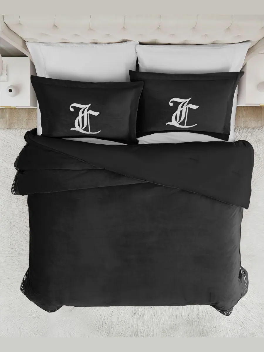 Двустороннее бархатное одеяло, размер Twin/Twin XL Juicy Couture — изображение 3 из 7, черный