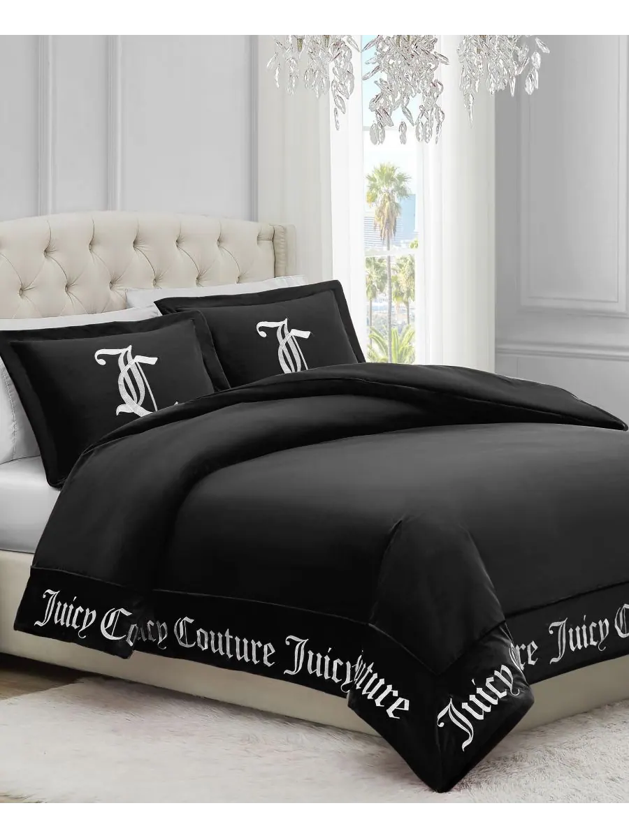 Двустороннее бархатное одеяло, размер Twin/Twin XL Juicy Couture — изображение 5 из 7, черный