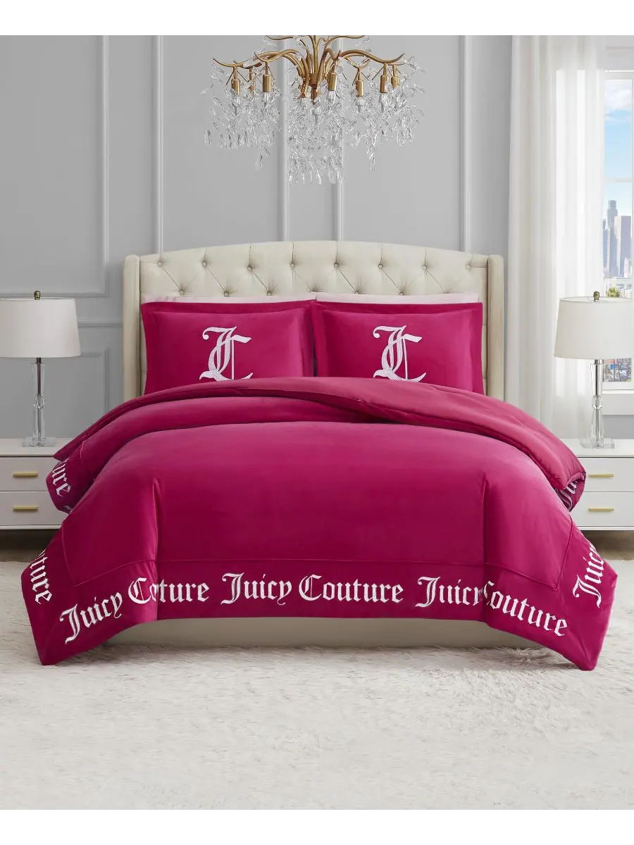 Двустороннее бархатное одеяло, размер Twin/Twin XL Juicy Couture
