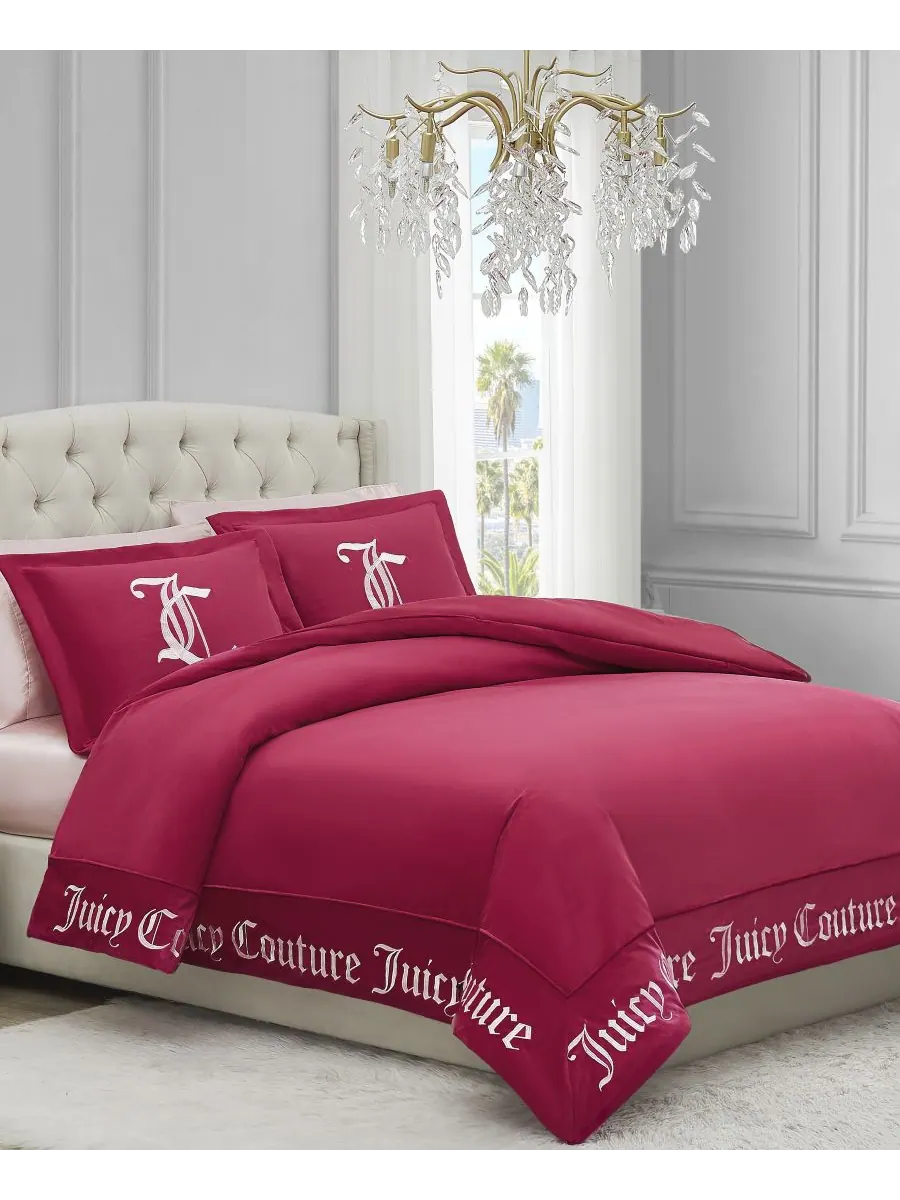 Двустороннее бархатное одеяло, размер Twin/Twin XL Juicy Couture — изображение 2 из 4, розовый
