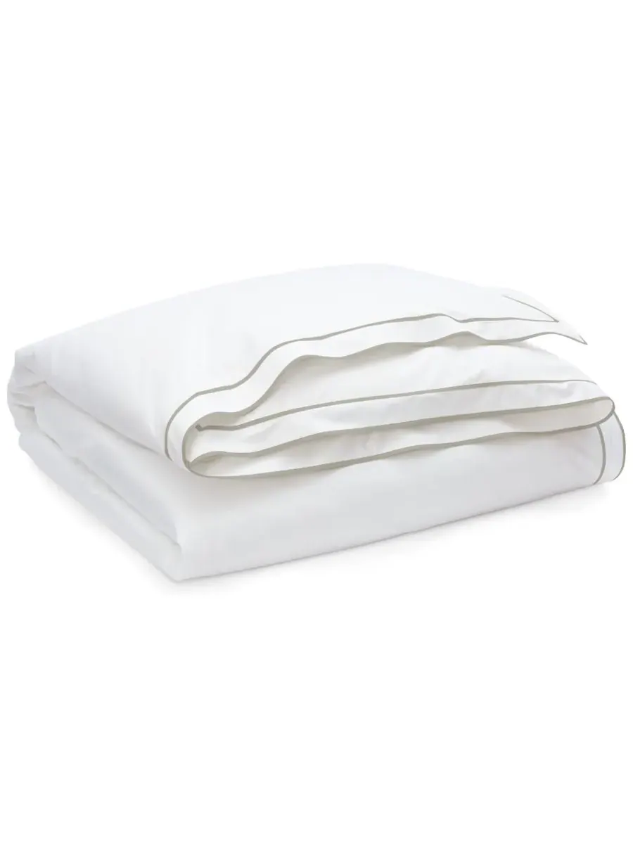 Пододеяльник Spencer из сатина с каймой, King Lauren Ralph Lauren — изображение 2 из 2, белый серый