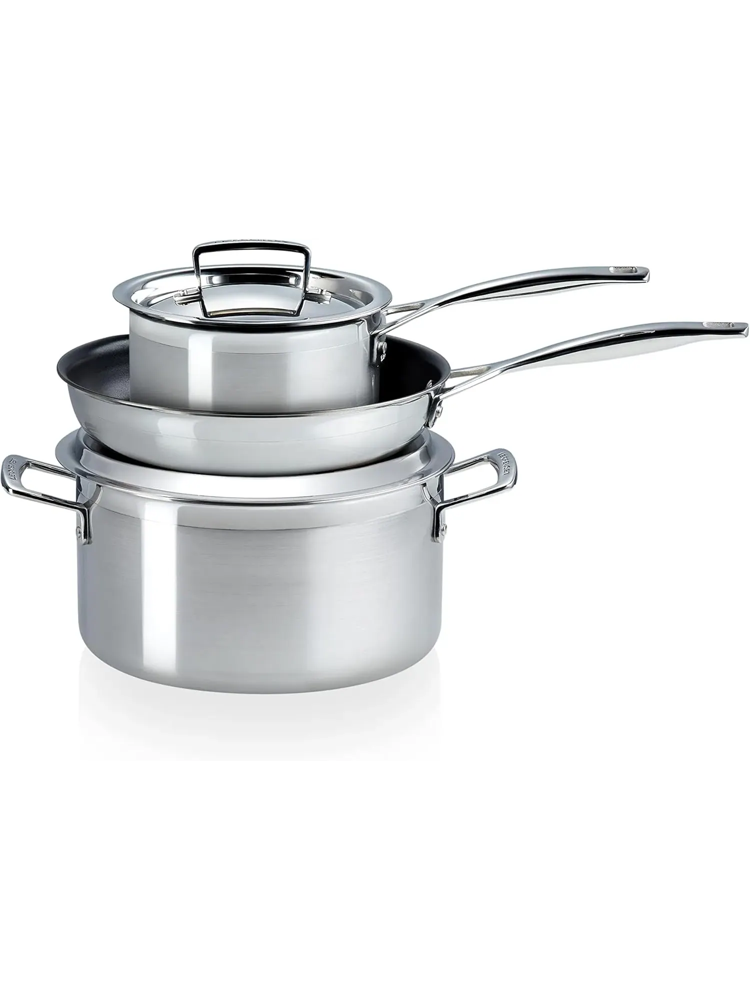 Набор посуды Le Creuset Tri-Ply Stainless Steel, 5 предметов — изображение 2 из 6, серебристый